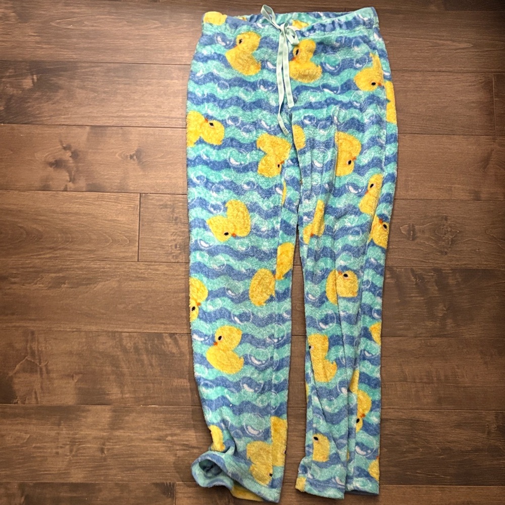 Kids Pajamas with Duck Print - Blue and Yellow